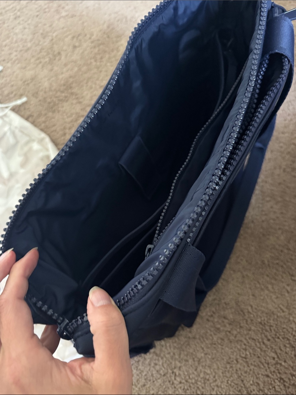 Dagne Dover Navy Neoprene Laptop Tote with Detachable Strap - Picture 3 of 4